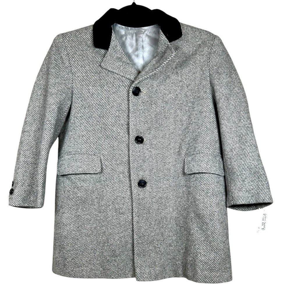 Liliputian Bazaar Best & Co Childs Coat Size 5 Navy Blue Wool Hooded Packets - Picture 1 of 13